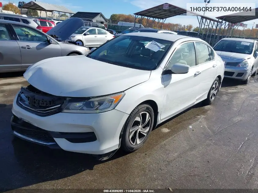 1HGCR2F37GA006464 2016 Honda Accord Lx