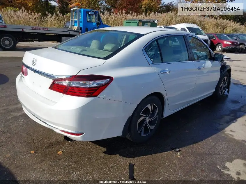 1HGCR2F37GA006464 2016 Honda Accord Lx