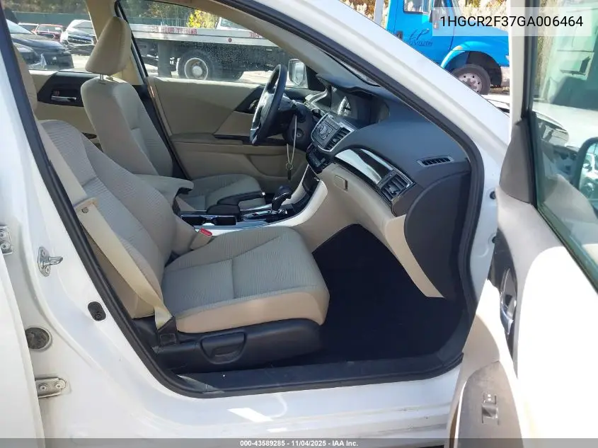 1HGCR2F37GA006464 2016 Honda Accord Lx