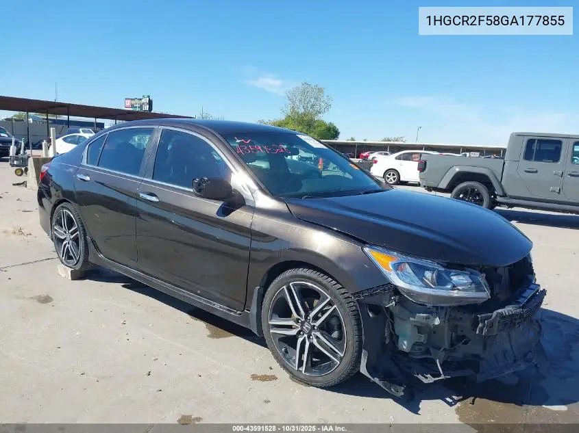 1HGCR2F58GA177855 2016 Honda Accord Sport