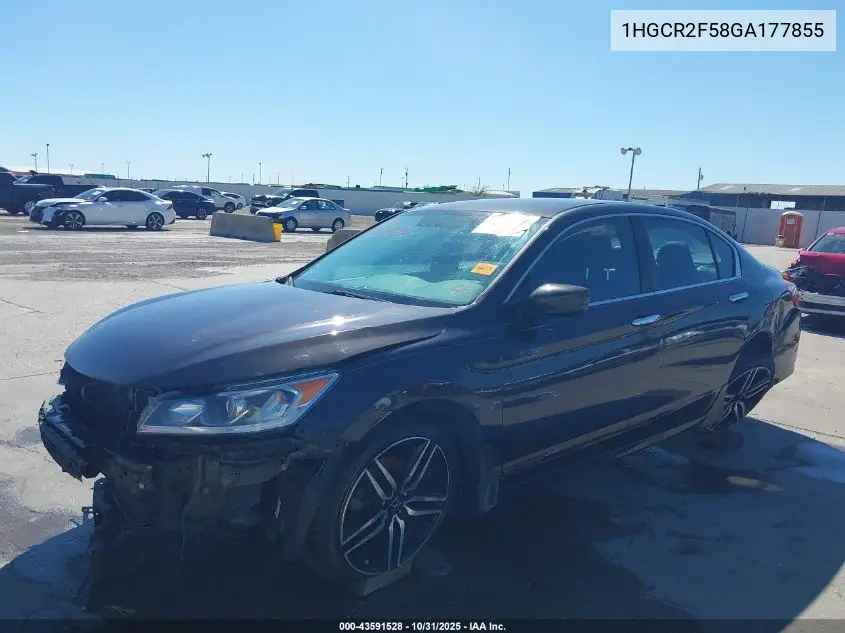 1HGCR2F58GA177855 2016 Honda Accord Sport