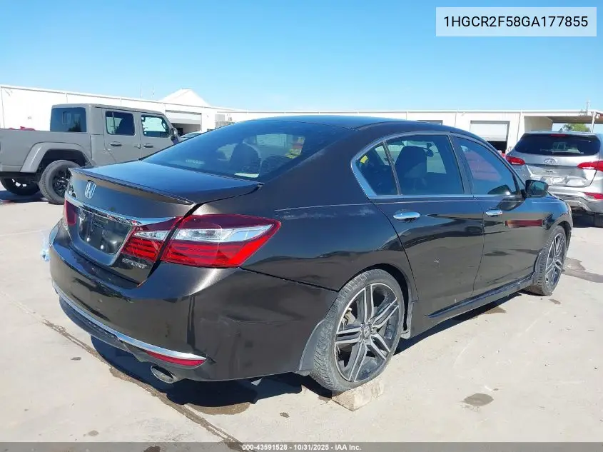 1HGCR2F58GA177855 2016 Honda Accord Sport