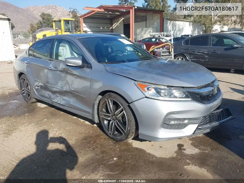 1HGCR2F57GA180617 2016 Honda Accord Sport