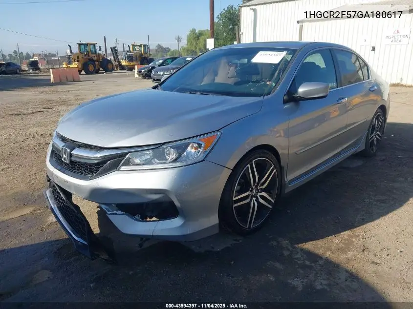 1HGCR2F57GA180617 2016 Honda Accord Sport
