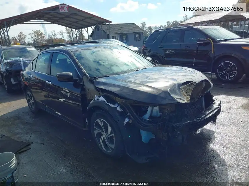 1HGCR2F3XGA237665 2016 Honda Accord Lx