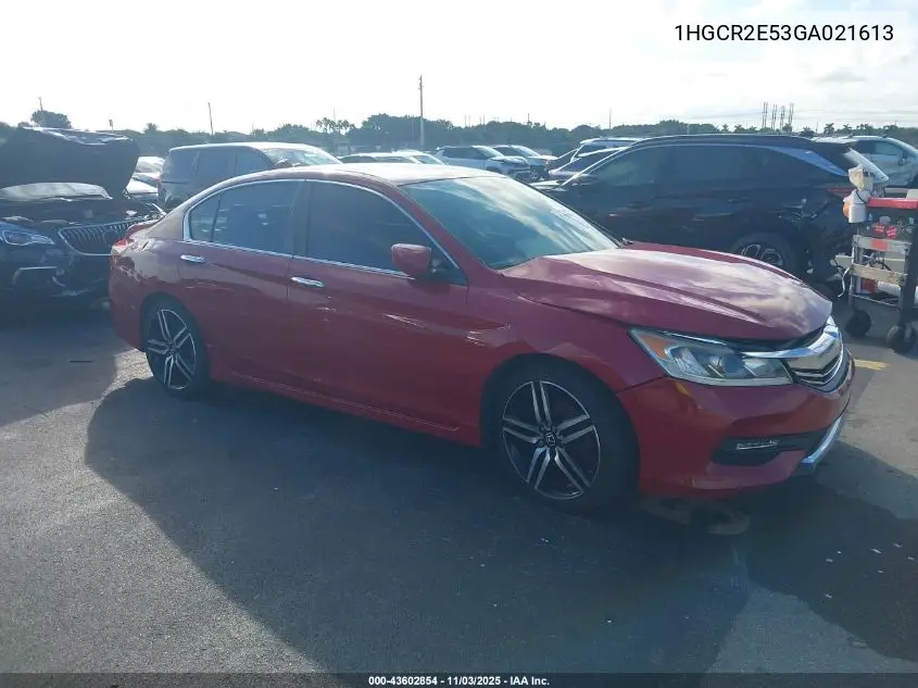1HGCR2E53GA021613 2016 Honda Accord Sport