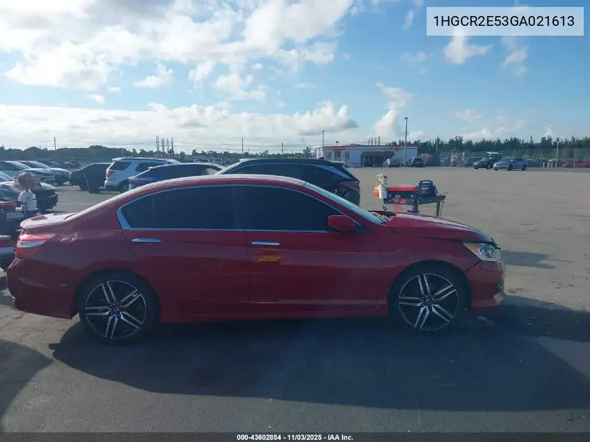 1HGCR2E53GA021613 2016 Honda Accord Sport