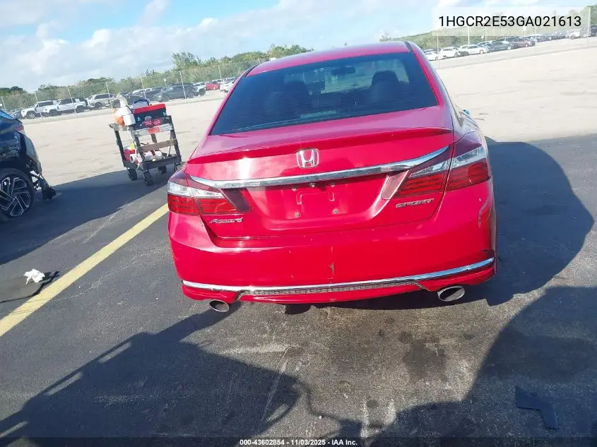 1HGCR2E53GA021613 2016 Honda Accord Sport