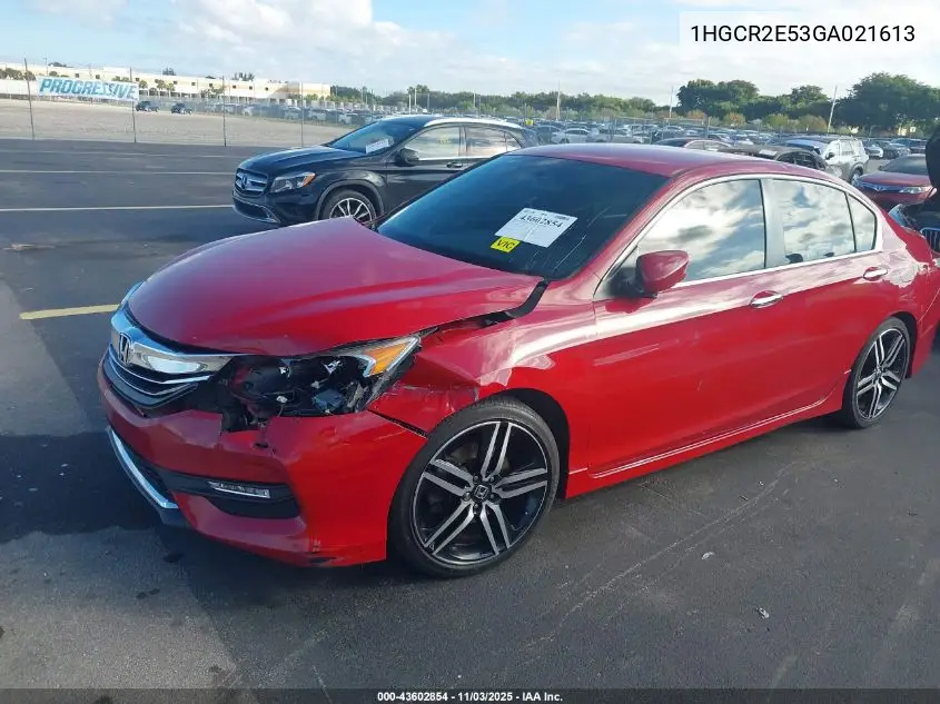 1HGCR2E53GA021613 2016 Honda Accord Sport