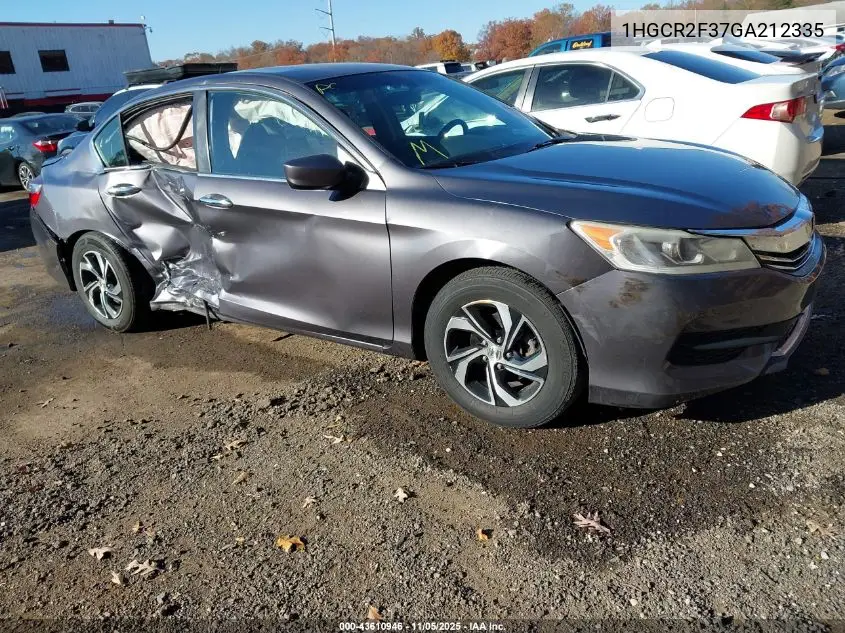 1HGCR2F37GA212335 2016 Honda Accord Lx