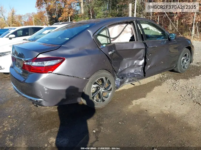 1HGCR2F37GA212335 2016 Honda Accord Lx