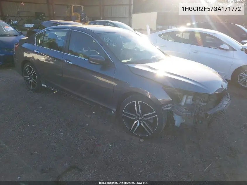 1HGCR2F57GA171772 2016 Honda Accord Sport