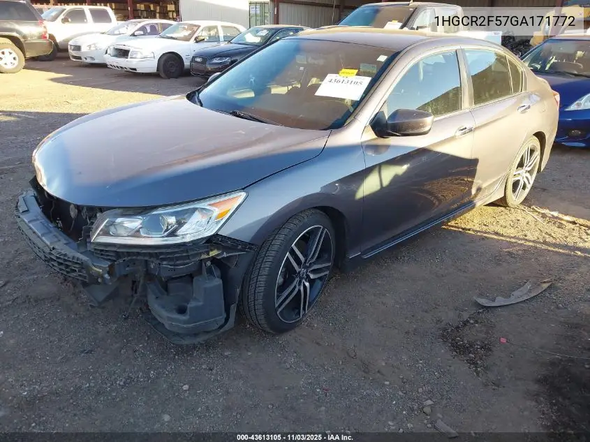 1HGCR2F57GA171772 2016 Honda Accord Sport