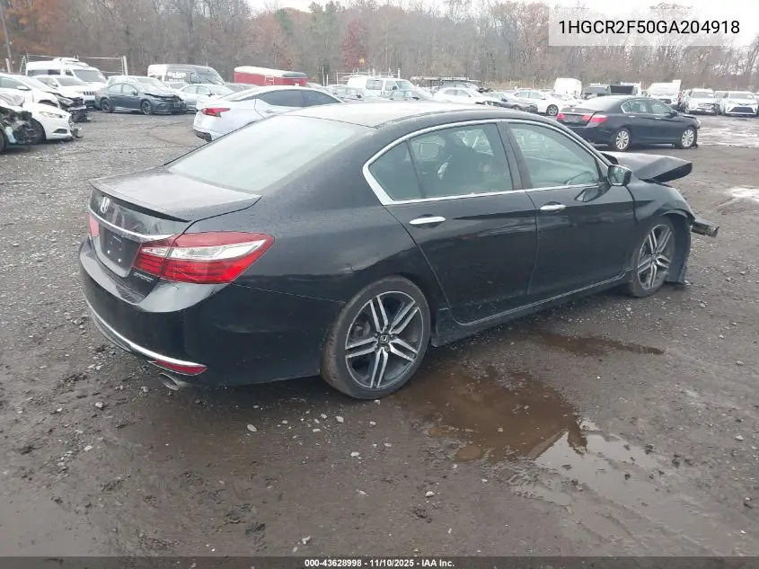 1HGCR2F50GA204918 2016 Honda Accord Sport