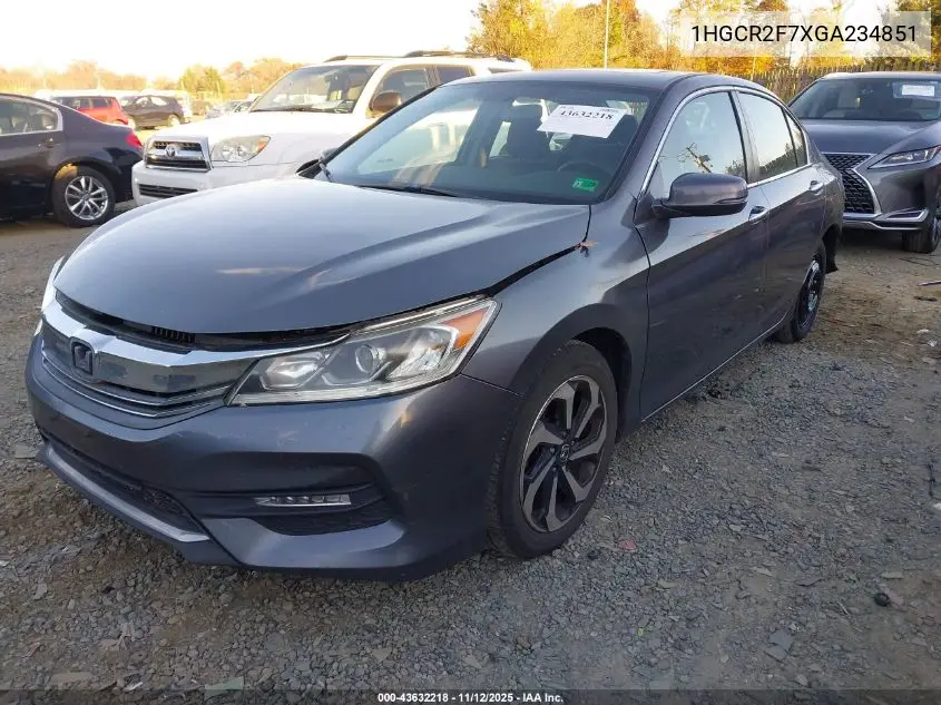 1HGCR2F7XGA234851 2016 Honda Accord Ex