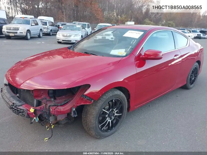 1HGCT1B85GA008565 2016 Honda Accord Ex-L