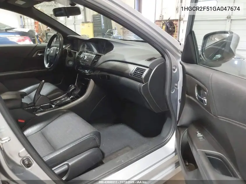 1HGCR2F51GA047674 2016 Honda Accord Sport