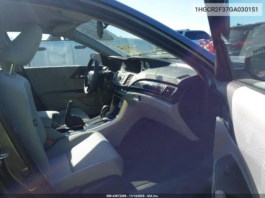 1HGCR2F37GA030151 2016 Honda Accord Lx