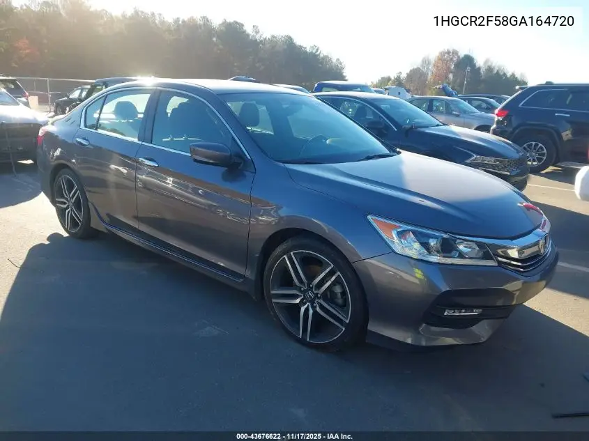 1HGCR2F58GA164720 2016 Honda Accord Sport