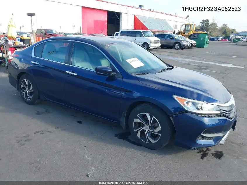 1HGCR2F32GA062523 2016 Honda Accord Lx