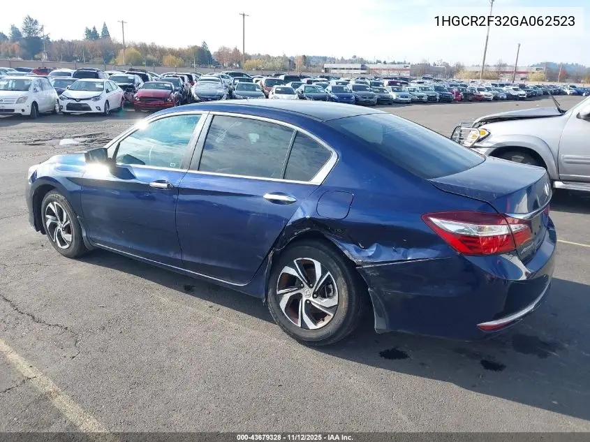 1HGCR2F32GA062523 2016 Honda Accord Lx