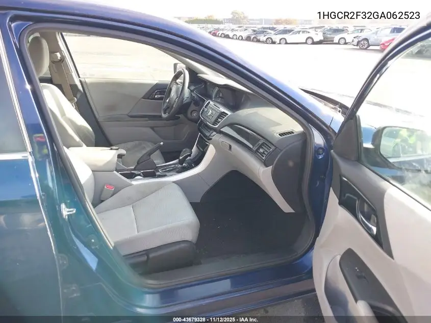 1HGCR2F32GA062523 2016 Honda Accord Lx