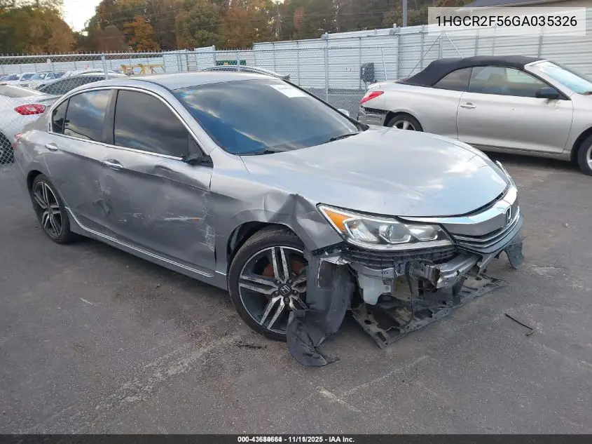 1HGCR2F56GA035326 2016 Honda Accord Sport