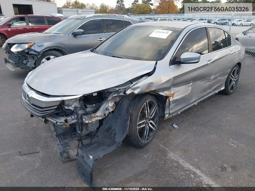1HGCR2F56GA035326 2016 Honda Accord Sport
