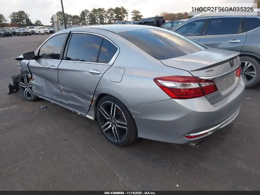 1HGCR2F56GA035326 2016 Honda Accord Sport