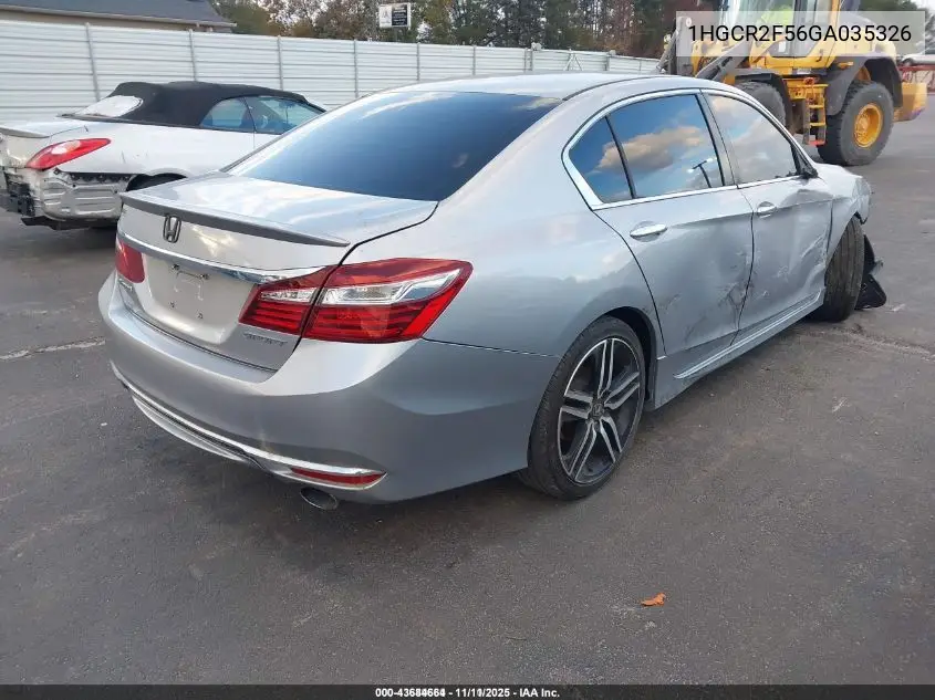 1HGCR2F56GA035326 2016 Honda Accord Sport