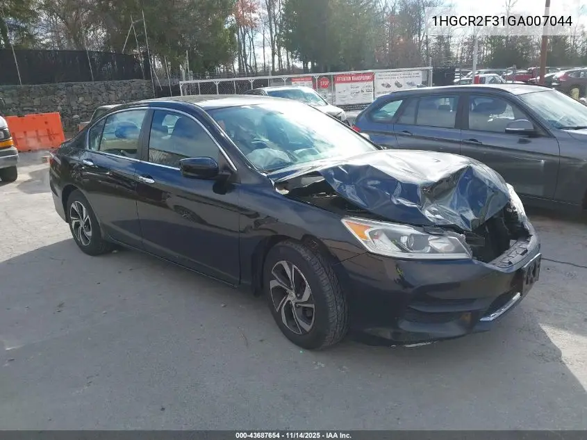 1HGCR2F31GA007044 2016 Honda Accord Lx