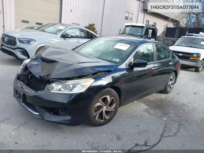 1HGCR2F31GA007044 2016 Honda Accord Lx