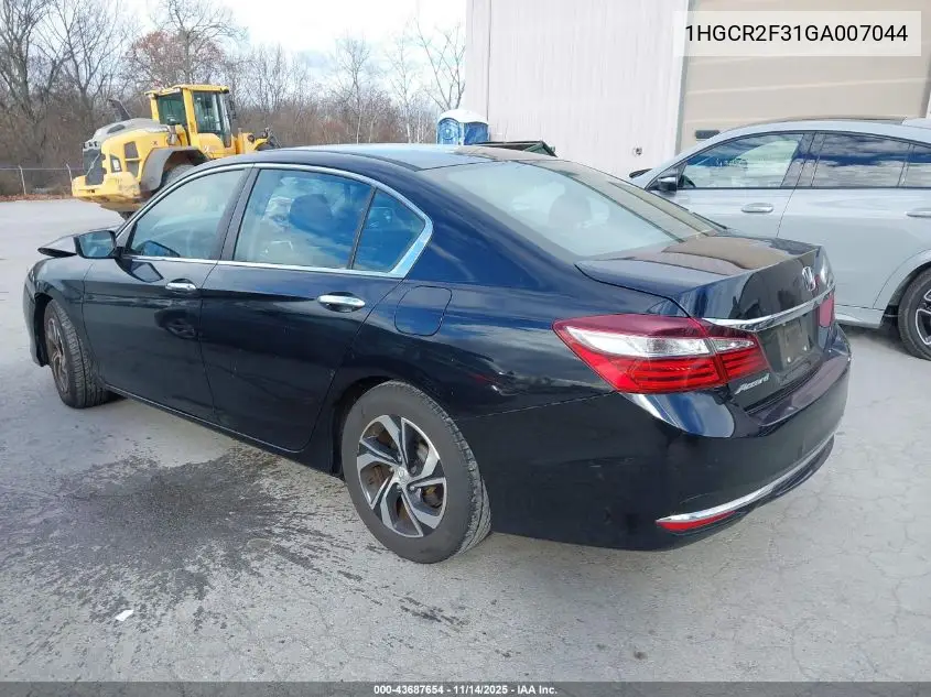 1HGCR2F31GA007044 2016 Honda Accord Lx