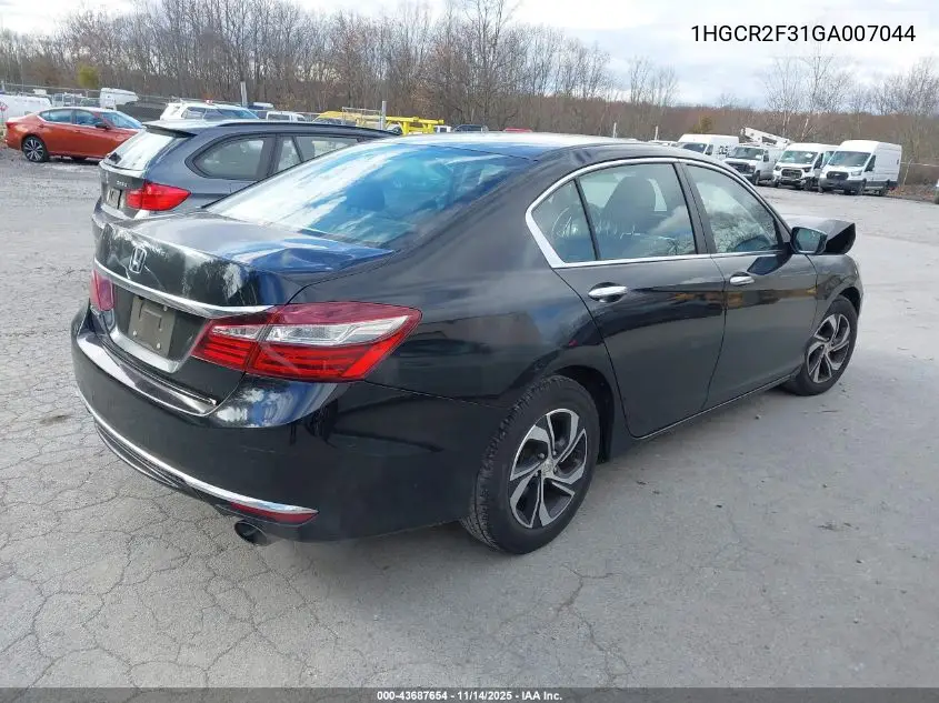 1HGCR2F31GA007044 2016 Honda Accord Lx