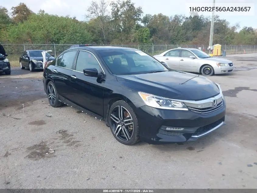 1HGCR2F56GA243657 2016 Honda Accord Sport