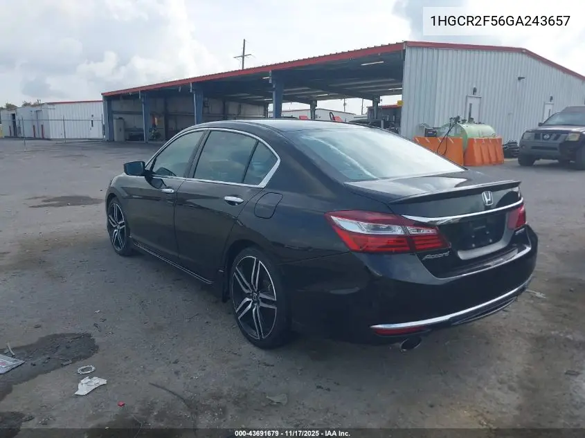1HGCR2F56GA243657 2016 Honda Accord Sport