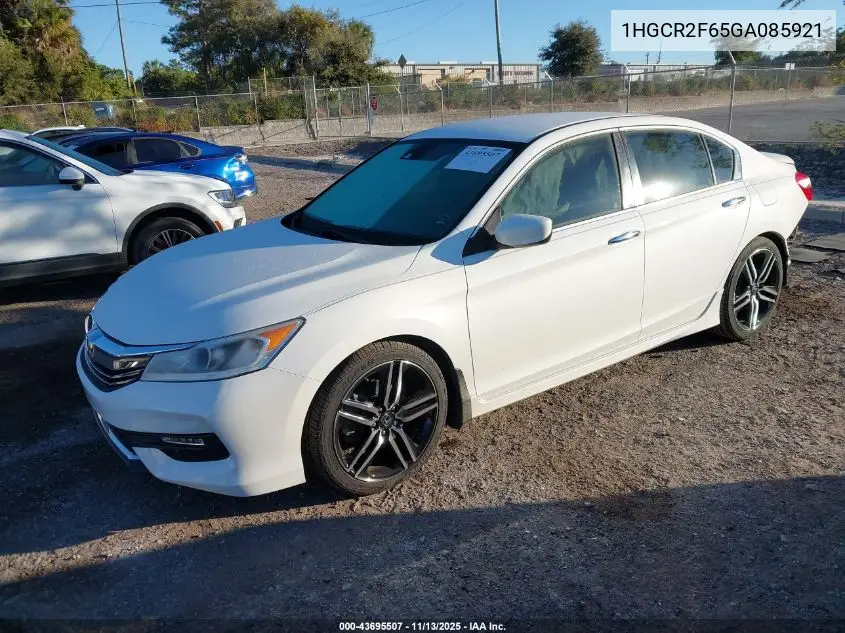 1HGCR2F65GA085921 2016 Honda Accord Sport