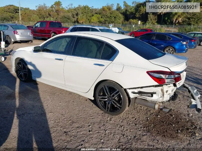 1HGCR2F65GA085921 2016 Honda Accord Sport