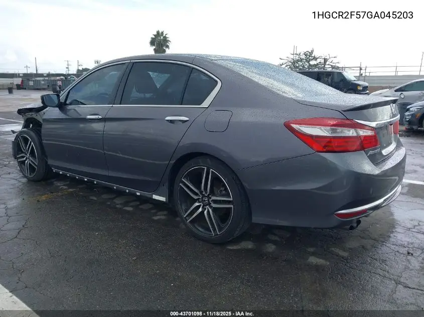 1HGCR2F57GA045203 2016 Honda Accord Sport