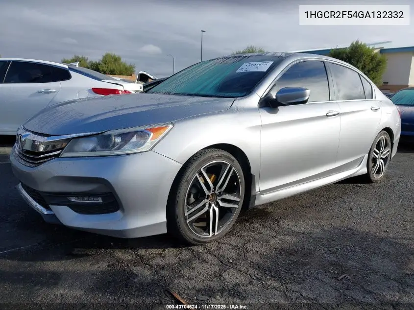 1HGCR2F54GA132332 2016 Honda Accord Sport
