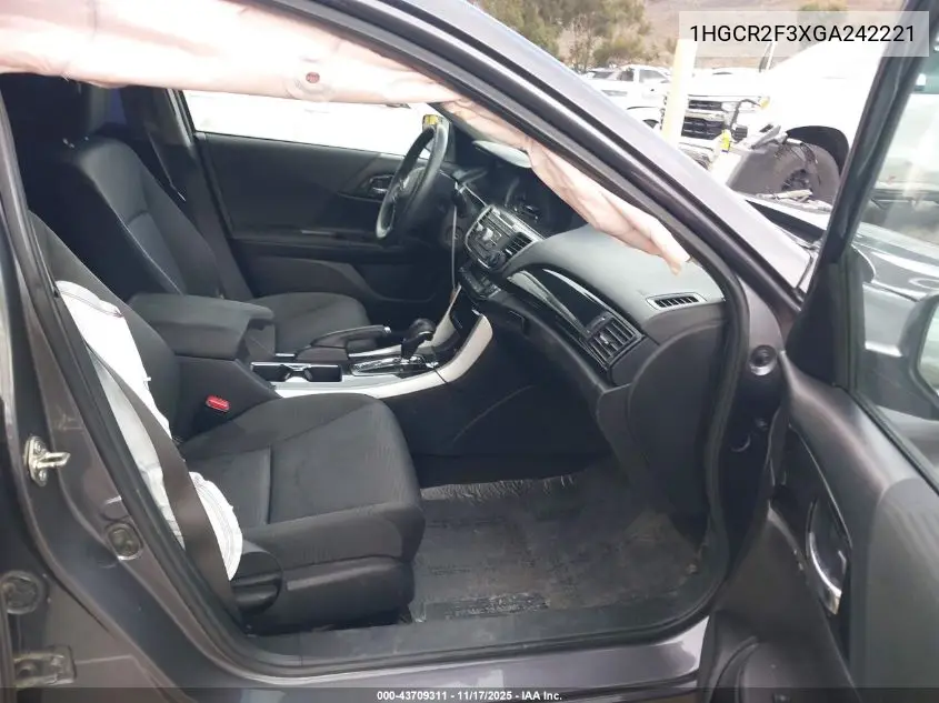 1HGCR2F3XGA242221 2016 Honda Accord Lx