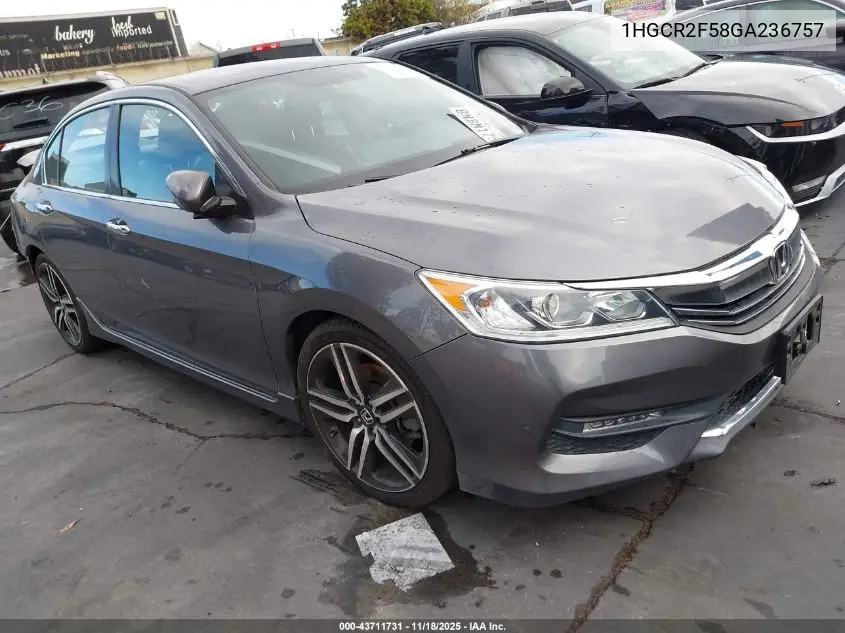 1HGCR2F58GA236757 2016 Honda Accord Sport