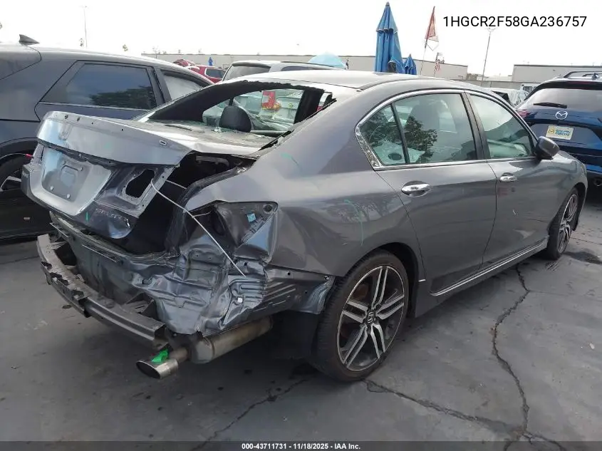 1HGCR2F58GA236757 2016 Honda Accord Sport