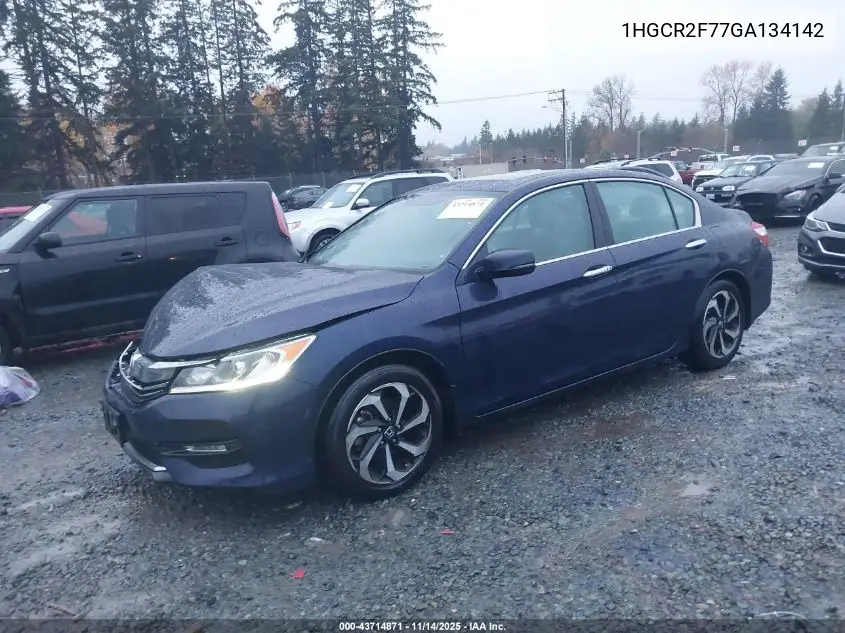 1HGCR2F77GA134142 2016 Honda Accord Ex