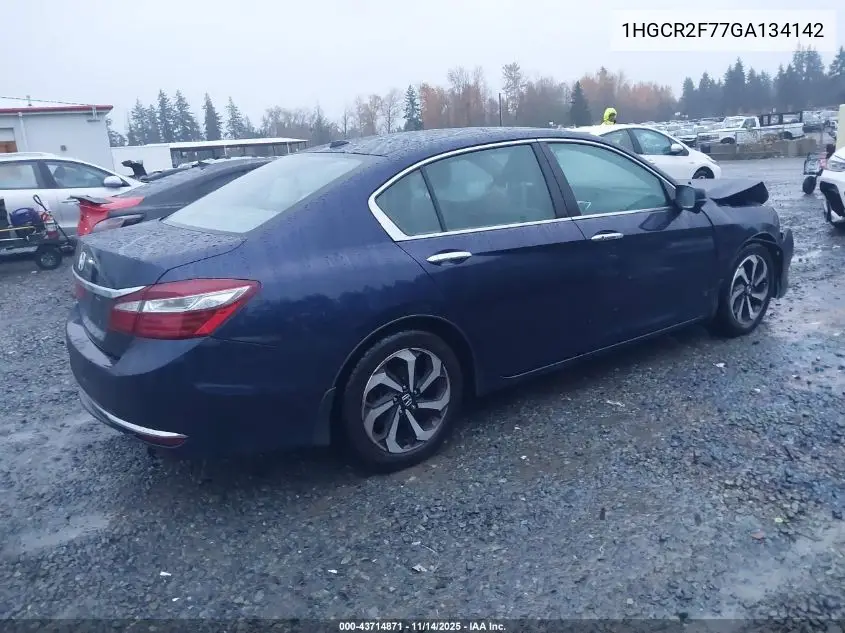 1HGCR2F77GA134142 2016 Honda Accord Ex