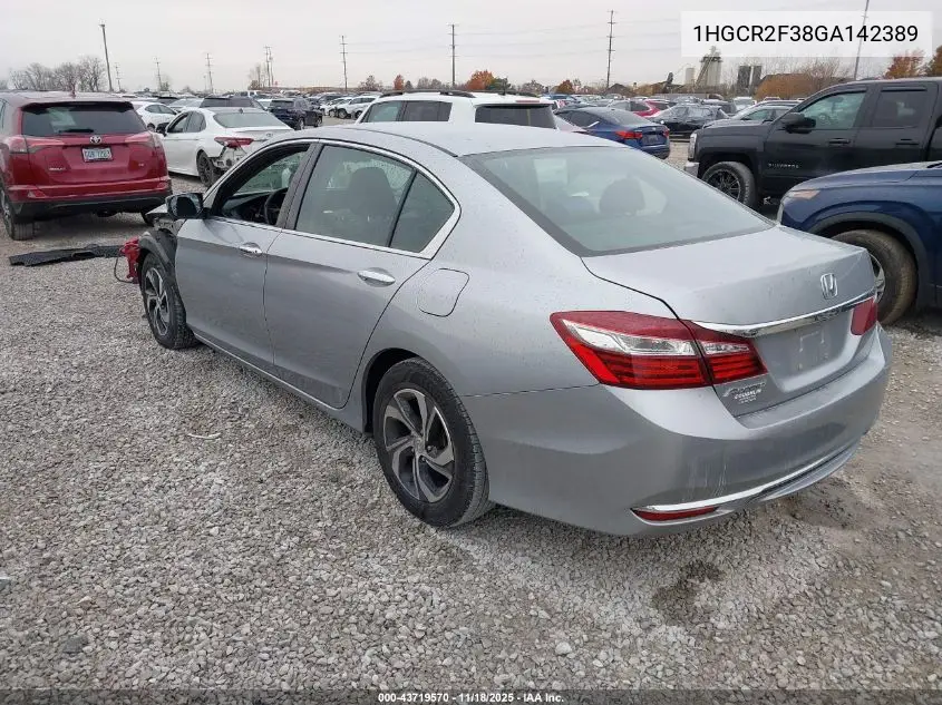 1HGCR2F38GA142389 2016 Honda Accord Lx