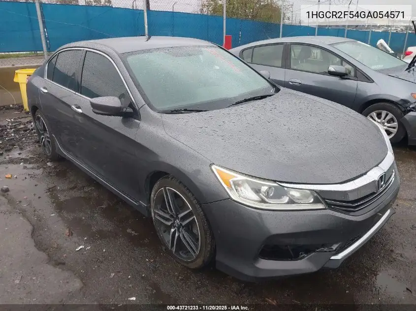 1HGCR2F54GA054571 2016 Honda Accord Sport