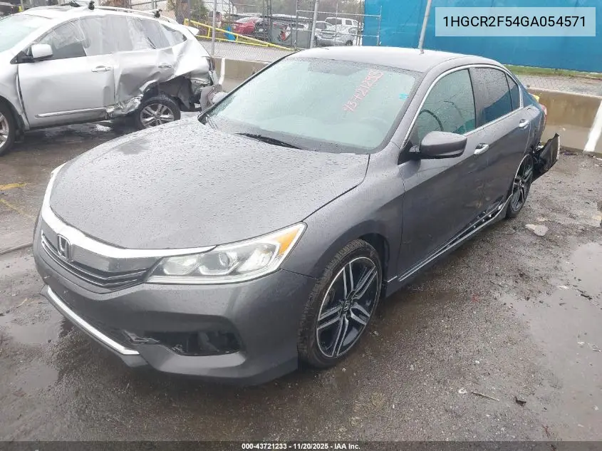 1HGCR2F54GA054571 2016 Honda Accord Sport
