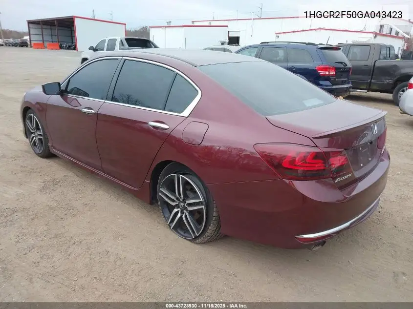 1HGCR2F50GA043423 2016 Honda Accord Sport