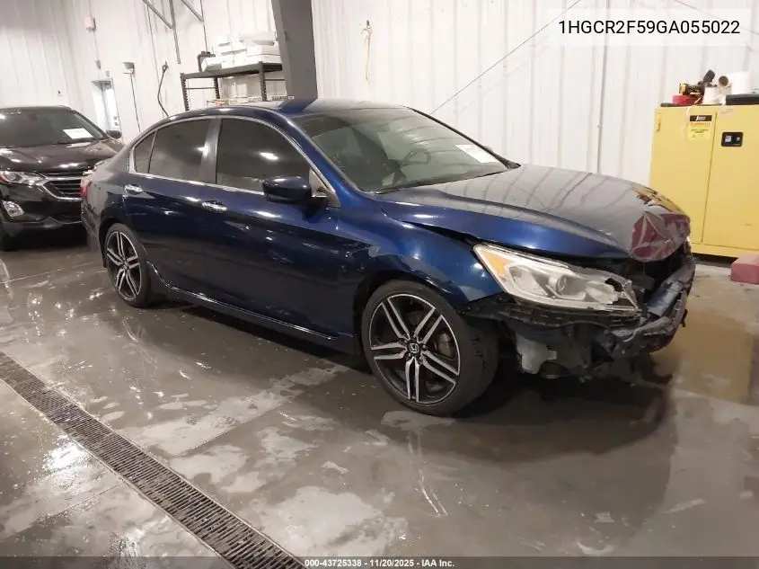 1HGCR2F59GA055022 2016 Honda Accord Sport